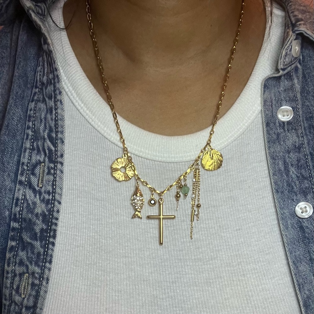 “Cast Thy Net” Charms w Rolo Necklace - Picture 4 of 4